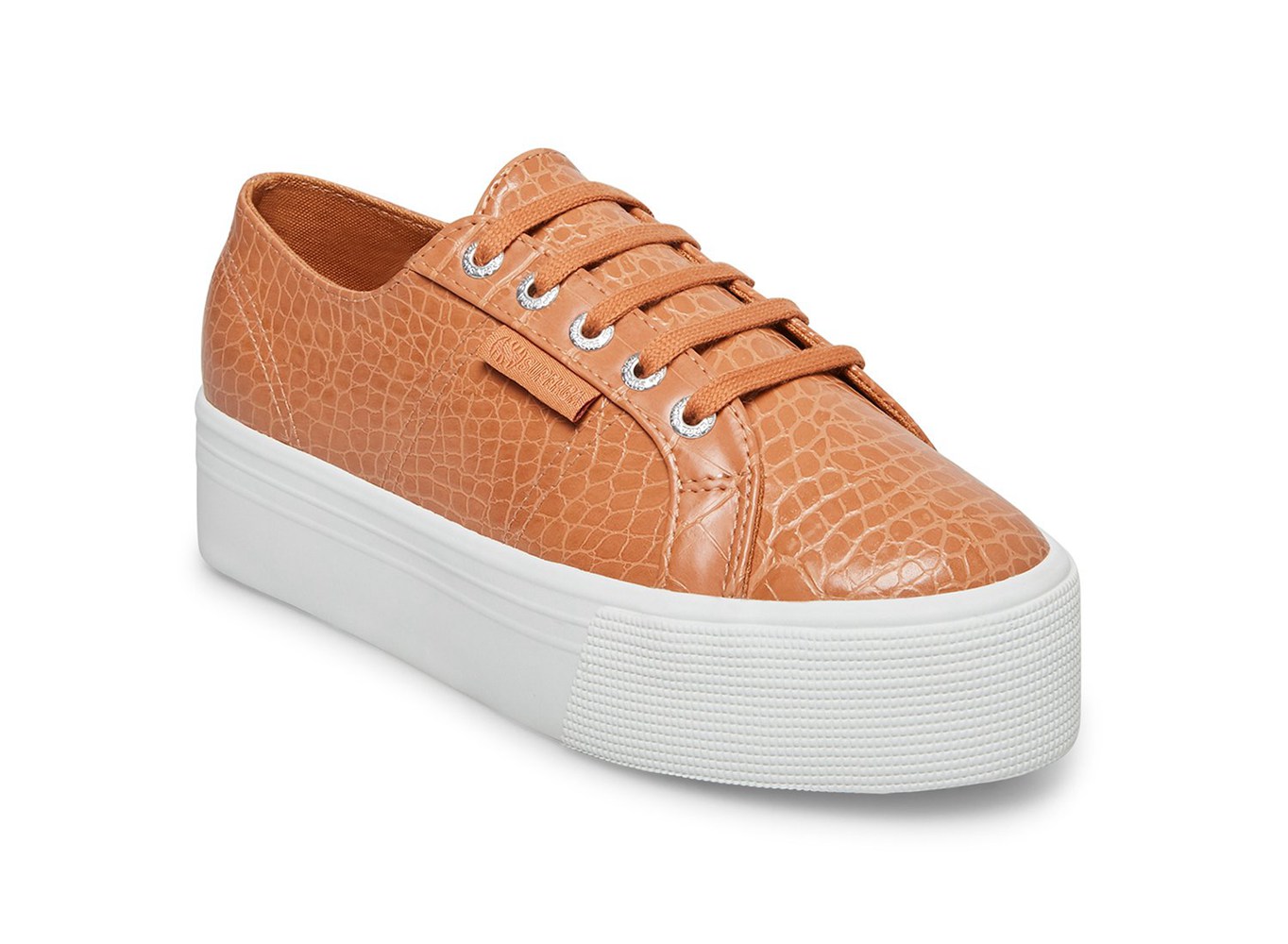 Superga Plataforma Mujer Marrones - 2790 Faux Crocodile - 153497OVA